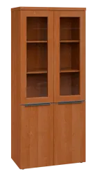 SIN 5 - 8DS kancelářská skříň, 4-dveřová/prosklená, 1820x800x400, olše jantar